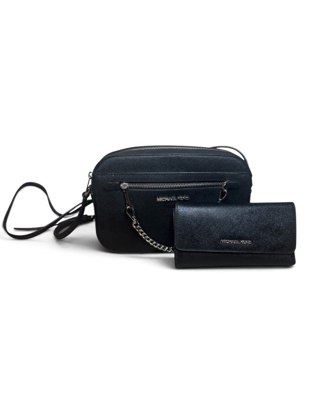 Michael KorsJet Set Large Saffiano Leather Crossbody Bag & Wallet